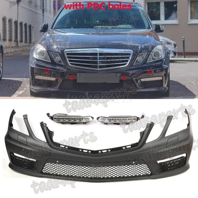 Front Bumper Cover W/LED DRL W/PDC For Mercedes E Class W212 2010-2013 - Imagem 1 de 4