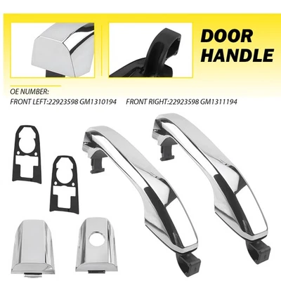 Manija de puerta exterior derecha+derecha nueva para GMC Sierra 1500 Limited SLE 2019, 2022 cromada Foto 1 de 4