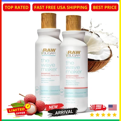 Raw Sugar Shampoo and Conditioner Set, The Wave Maker Hair Care Duo, 18 Fl Oz - Image 1 of 4