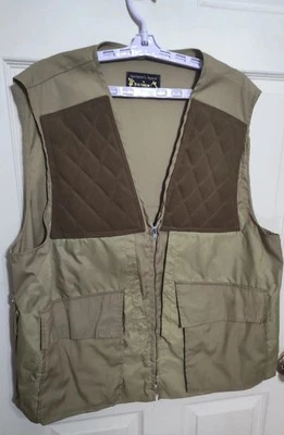 BROWNING VTG 90s Men’s Hunting Vest Utility Pockets Khaki Made In USA Men's 2XL - Image 1 of 4