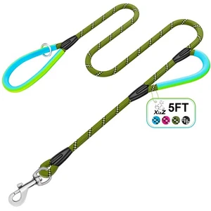 Hundeleinen für große Hunde Robust 4/5/6ft - Grün 2 Griffe Hundeleine 1000l... - Bild 1 von 8