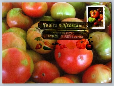 #5485 Fruits and Vegetables Tomatoes FDC Maxi Card w/DCP Cancel - Image 1 of 2