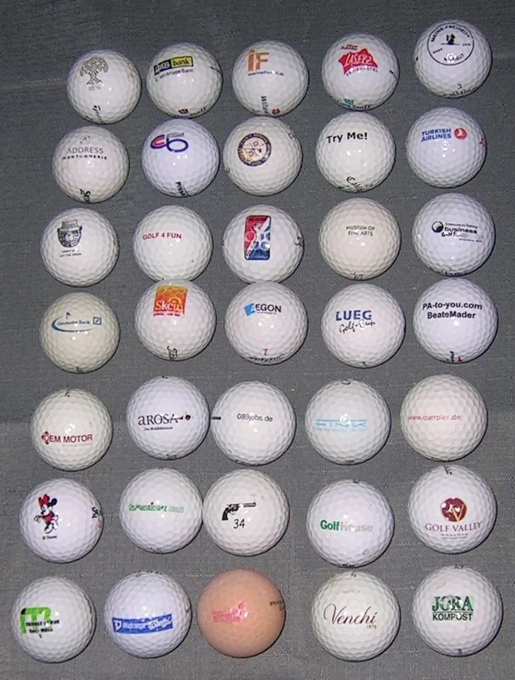 35 Golfbälle - ALLE mit Logo - gebraucht - verschiedene Marken AAA/AAAA - Bild 1 von 1