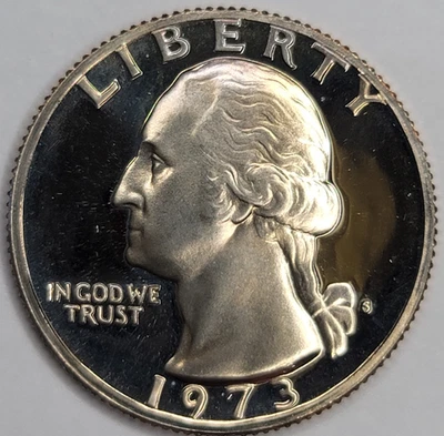1973 S PROOF GEM CAMEO WASHINGTON QUARTER - Image 1 of 4