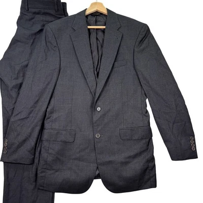 NEW Jos A Bank Signature Gold Mens 40L Wool Suit Gray Glen Check Pants 34x32 - Image 1 of 4