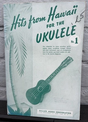 Vintage Ukulele Book HITS FROM HAWAII FOR THE UKULELE 1950 "MARTIN UKULELE " - Image 1 of 4