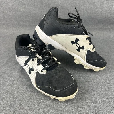 UNDERARMOUR LEADOFF МАЛЬЧИКОВ ФУТБОЛ БЕЙСБОЛ БУТСЫ ТУФЛИ БЕЛЫЙ BK РАЗМЕР 5Y - Изображение 1 из 4