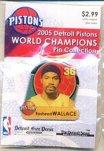 2005 DETROIT PISTONS PIN COLLECTION RASHEED WALLACE - Picture 1 of 2