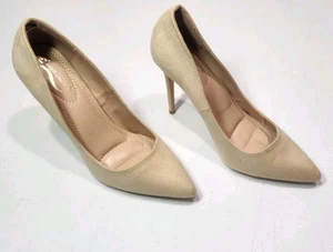 Fashion Nova Raelynn High Heel Nude Faux Suede Women Size 9 - Picture 1 of 10