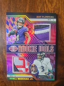 2023 Panini Illusions Idols Dual Patches Zay Flowers/Odell Beckham Jr. 6/25 - Picture 1 of 5