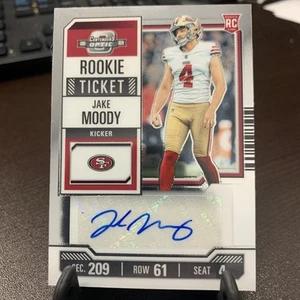 2023 Optic Contenders Jake Moody Rookie Ticket Silver Prizm Auto #174 - Picture 1 of 2