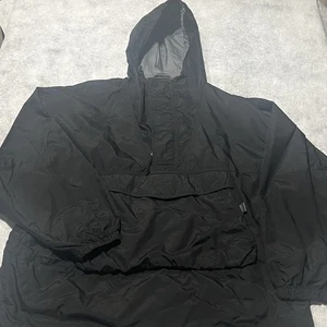 Structure Sport Rare Vintage 90s Anorak Windbreaker Jacket Black Size XL Nylon - Picture 1 of 8