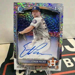 2025 Topps Bowman Chrome - Ethan Pecko Chrome Prospect Auto Speckle /299 - Picture 1 of 2