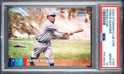 Honus Wagner РЕДКАЯ ПЕРЕЛИВАЮЩАЯСЯ ИНВЕСТИЦИОННАЯ КАРТА SSP ХРОМ HOF MVP КАК НОВАЯ PSA 10 - Изображение 1 из 2