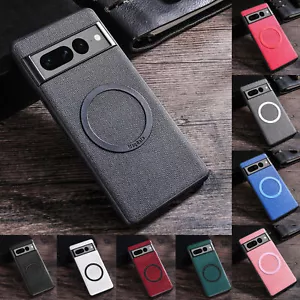 For Google Pixel 8 Pro/7 Pro/6 Shockproof Mag Safe Cloth Retro PU Leather Case - Picture 1 of 36