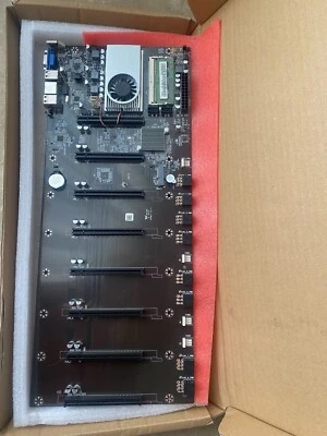 BTC-S37  8 Pci-E Scheda madre da mining completa di processore E RAM 8gb - Immagine 1 di 4