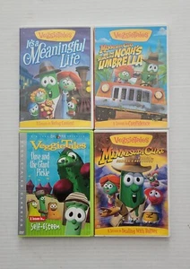 4x VeggieTales DVD Lot Christian Home School Kindergarten TV Shows - Foto 1 di 10