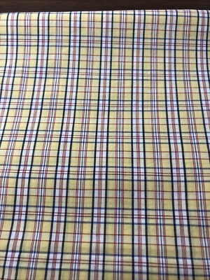 Yellow Plaid Leightweight Cotton Fabric 2 Yards - Image 1 of 3