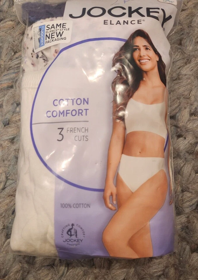 Mujer Jockey® Elance Algodón Calzoncillo Panty Nuevo Púrpura Floral Blanco Talla 9 Nuevo Paquete de 3 Foto 1 de 1