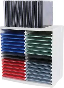 Gray CD Storage Unit: Accommodates 30 Discs, with Room for 18 on Top of the Rack - Picture 1 of 12