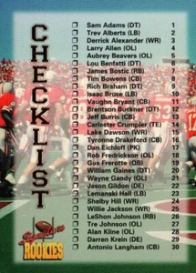 1994 Superior Rookies #NNO - Checklist   94-541 - Picture 1 of 2