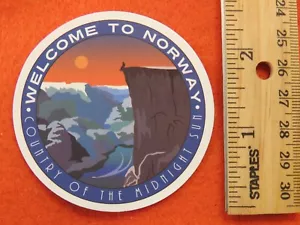 PEGATINA DE AVENTURA ~ Bienvenido a NORWAY: País del sol de medianoche ~ Escandinavia - Imagen 1 de 1