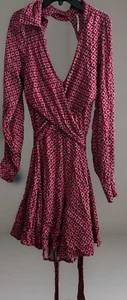 Free People It Takes Two Pop Combo Long Sleeve Open Back Mini Dress Size Medium - Picture 1 of 11