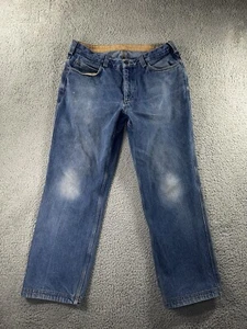 Duluth Trading Company Jeans Men 36 Straight Leg Heavy Denim Work Outdoor Pants - Picture 1 of 7