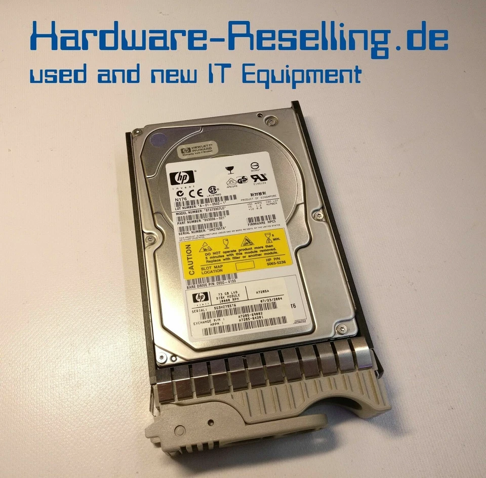 HP 73 Go 10k 3,5" SCSI HDD ST373307LC 9V3006-021 5065-5236 - Photo 1/1