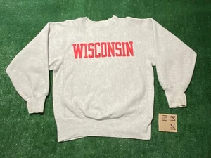Vintage Champion Wisconsin Badgers L Large Sweatshirt NCAA - Picture 1 of 10