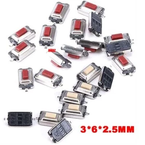 SMD White/Red Micro Switch 3*6*2.5mm Tactile Push Button Switches Tact DIY PCB - Picture 1 of 14