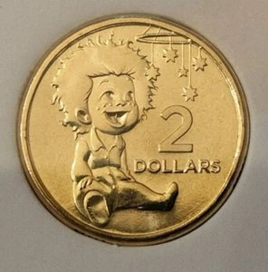2022 Australian BABY set - Two Dollar $2 coin - ABORIGINAL YOUNGER UNC ex set - Foto 1 di 2