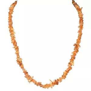 CHARGED Citrine Crystal Chip 18" Necklace Polished ENERGY REIKI - Picture 1 of 11