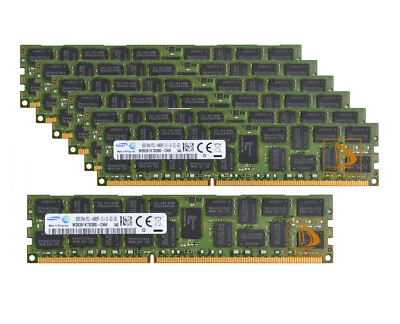 Samsung 80GB 10X 8GB 2RX4 PC3-14900R DDR3 RAM 1866Mhz ONLY ECC REG Server Memory - Image 1 of 4