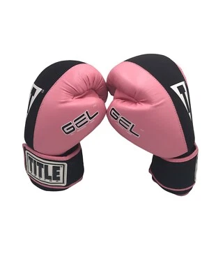 Title Boxing Pink And Black Kickboxing Gel Lining Gloves Size Medium - Image 1 of 4