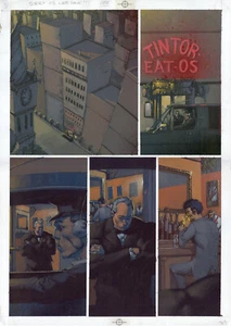 Greg Staples Sinister Dexter P 20 1998 arte cómico original - Imagen 1 de 4