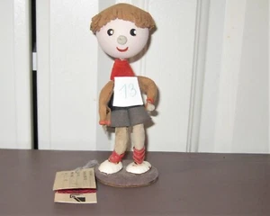 Vintage Cepelia Pamiatka Spoldzielnia Polish Souvenir 5" Boy Doll Stand with Tag - Picture 1 of 6