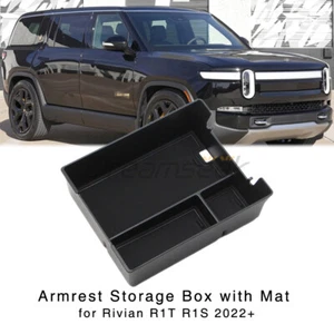 Center Console Organizer for Rivian R1T R1S 2022+ Armrest Storage Box Tray Glove - Foto 1 di 12
