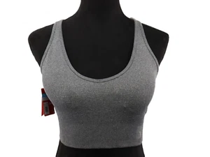 PUMA Women's Seamless Sports Bra Low Support Drycell Grey Size L - Picture 1 of 9