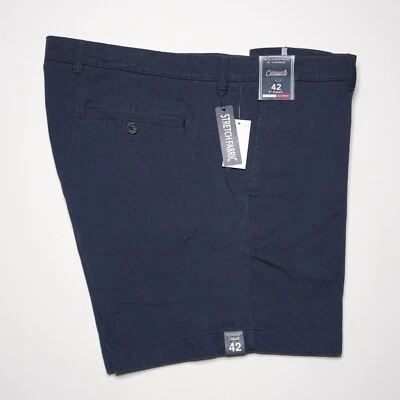 Roundtree & Yorke Casuals Men's Shorts XL 42x5 Navy Blue Solid Stretch NWT - Image 1 of 4