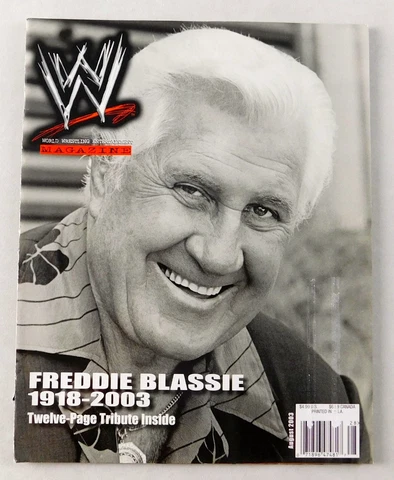 Freddie Blassie WWE Wrestling Magazine RAW Kurt Angle Brock 2-Sided Poster WWF Cover