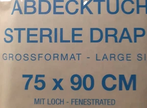 Tuch Tücher Lochtuch 1 St. 75 x 90 cm, rundes Loch, einzeln verpackt - Bild 1 von 2