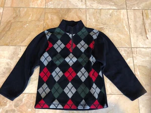 Gymboree Snow Chillin' Half-Zip Argyle Microfleece Pullover M (7-8) - Picture 1 of 2