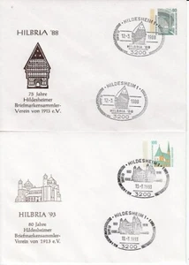 Bundle Private Postal Items Hildesheim Hilbria 1988 + 1993 Special Stamp - Picture 1 of 1