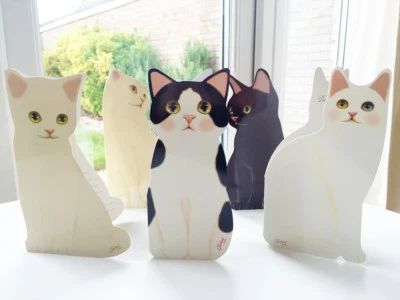 Standing Decorative Cute CAT Kitten DOG GREETINGS Pop Up CARD Happy Birthday