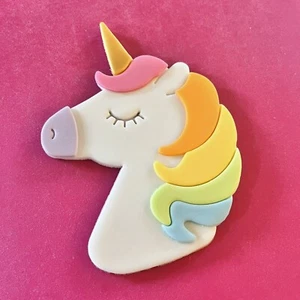 Edible PaSTeL UNiCoRN Horse pony Icing Sugar paste Cupcake Birthday Cake topper - Picture 1 of 3