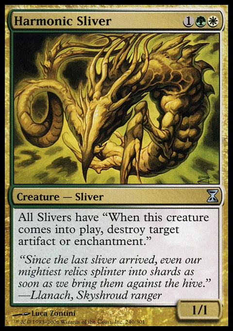 MTG Magic the Gathering Harmonic Sliver (240/301) Time Spiral LP - Image 1 of 1