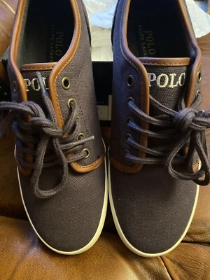 Zapato Polo Ralph Lauren 990549J Ethan Low Junior Azul Marino/Blanco Lona Niños/Niñas Foto 1 de 4