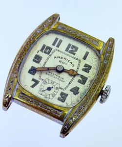 "AMERICAN BOY" WESTFIELD 10B MENS VINTAGE WWRIST WATCH - RUNNING - ART DECO - Picture 1 of 8