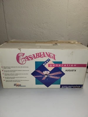 Vintage Casablanca Augusta Ceiling Fan 1994 52” Polished Brass - Image 1 of 4